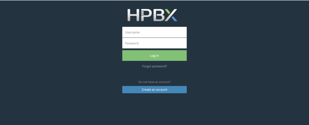 HPBX Home Screen