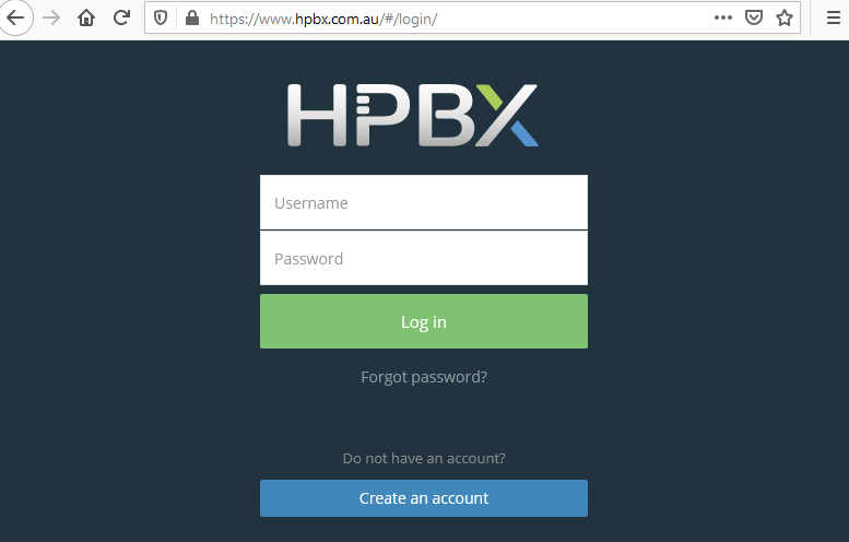 hpbx login